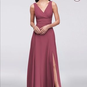 Chianti Surplice Long Chiffon Bridesmaid Dress